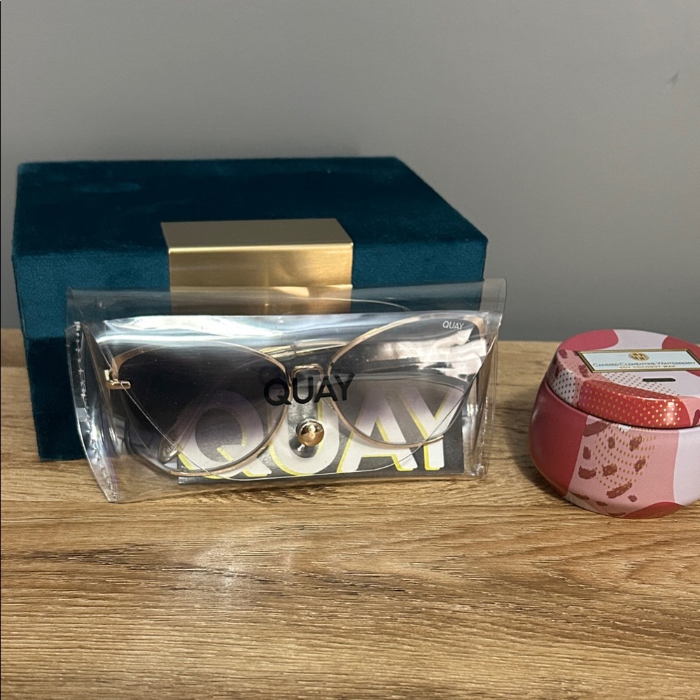 Quay Australia Gold and Black Sunglasses